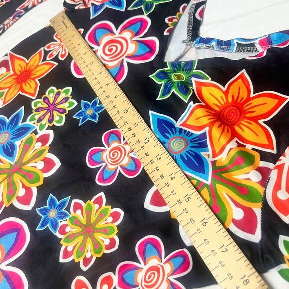 70s Floral Costume Dress Halloween Hippie Costume Size Medium - Picture 5 of 8